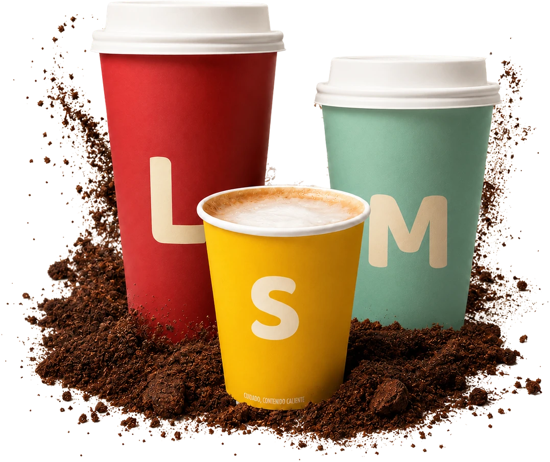 Vasos de café Pronto utilizados como referencia del caso de aplicación